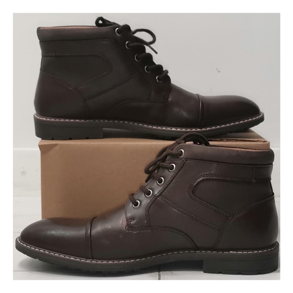 Brand New Guess Brown Leather Shoes - US Size 10.5 - Handmade Boots main image 7